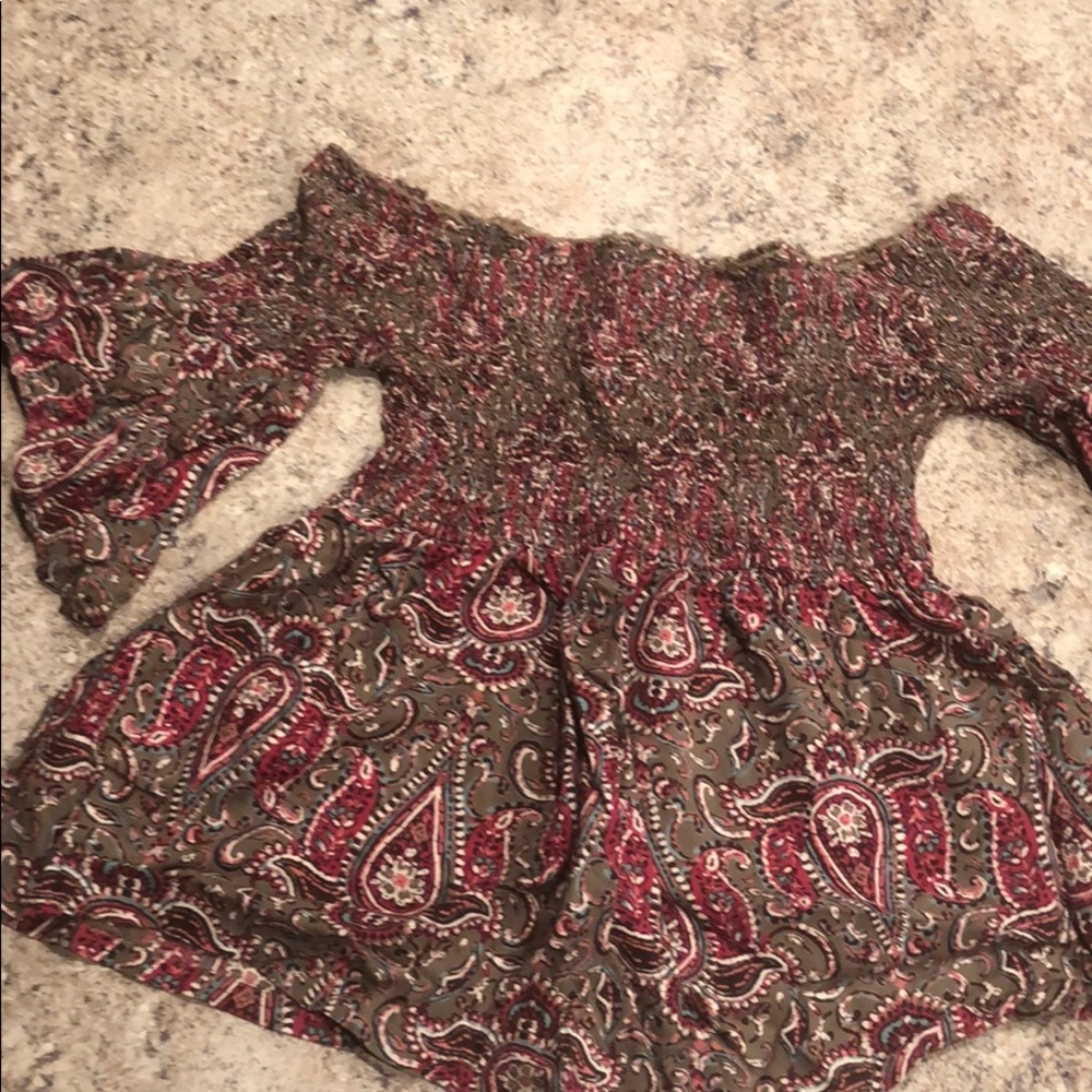 A hollister off the shoulder top